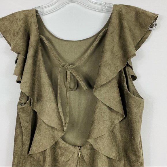 The Impeccable pig suede green romper - Picture 3 of 5